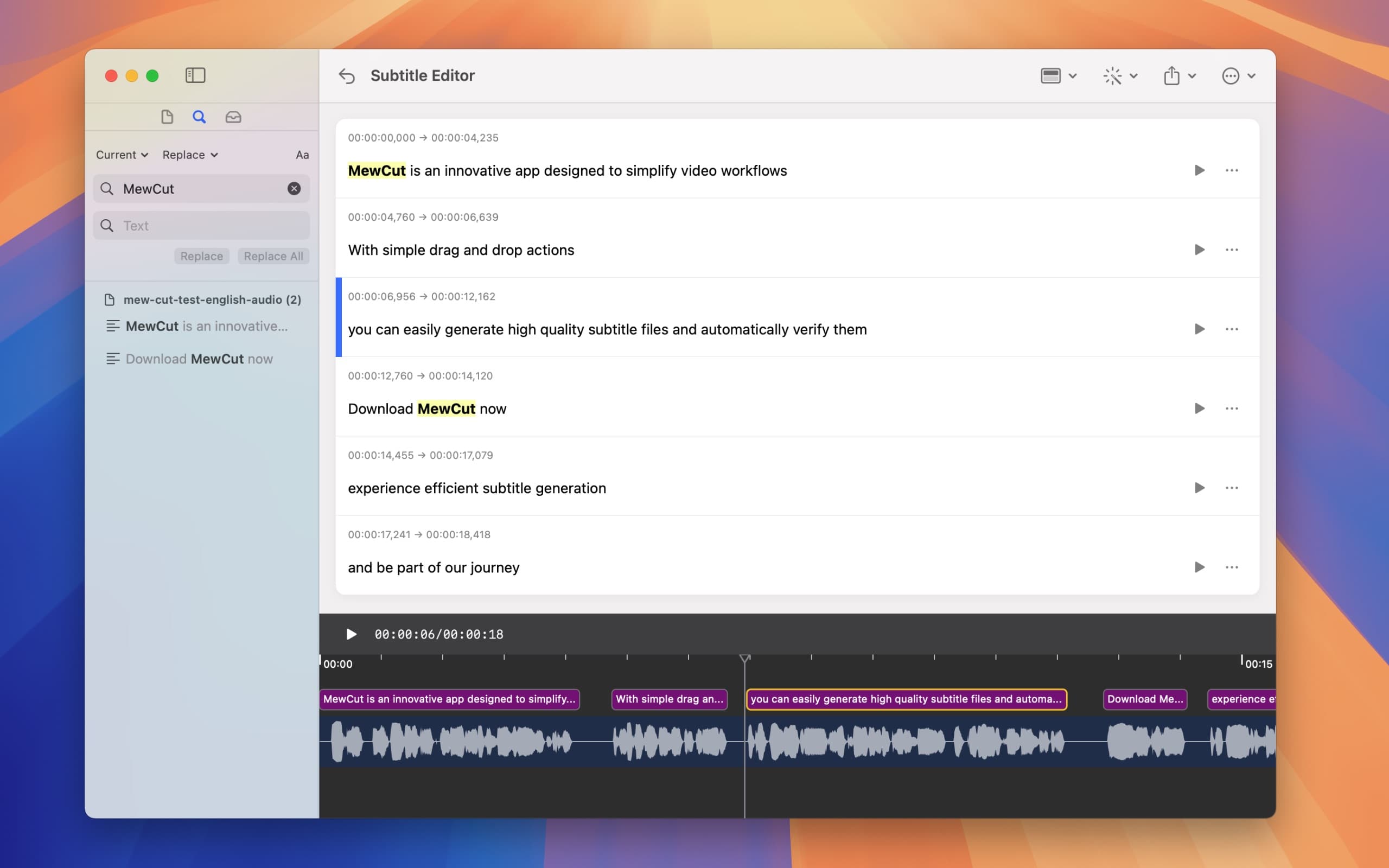 Subtitle Editor